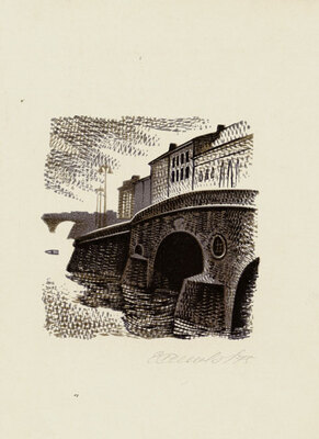 Синилов Евгений Григорьевич. Лот из 10 иллюстраций к различным литературным произведениям с приложением двух рукописных писем художника